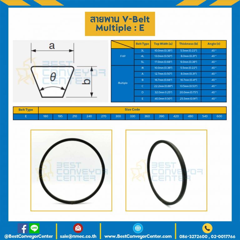 E-180 สายพาน V-Belt Multiple