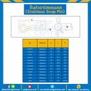 Snap Pin 1.2×21-SS ปิ๊นตัวอาร์ ขนาด 1.2×21 mm. สแตนเลส