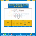โซ่พลาสติกทางตรง Table Top Chain AW400 ; 3.54 นิ้ว. : AW400 90