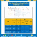 โซ่สแตนเลสทางตรง Table Top Chain SSC815TAB ; 7.5 นิ้ว. : SSC815 750TAB