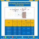โซ่พลาสติกทางตรง Table Top Chain KV821 ; 7.5 นิ้ว. : KV821 075