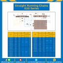 โซ่พลาสติกทางตรง Table Top Chain LF820 ; 2.5 นิ้ว. : LF820 254