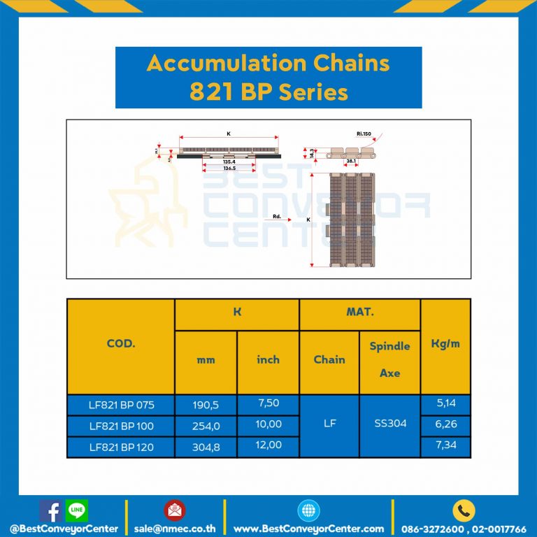Accumulation Chains LF821 BP ; 10 นิ้ว. : LF821 BP 100