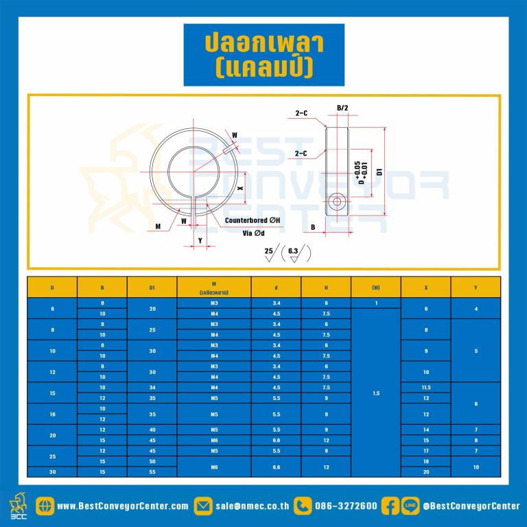 ปลอกเพลา (แคลมป์) : SCCAL-10×20