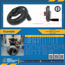 HW-160PF : พวงมาลัยมือหมุนพลาสติก ด้ามจับพับได้ 160 mm.