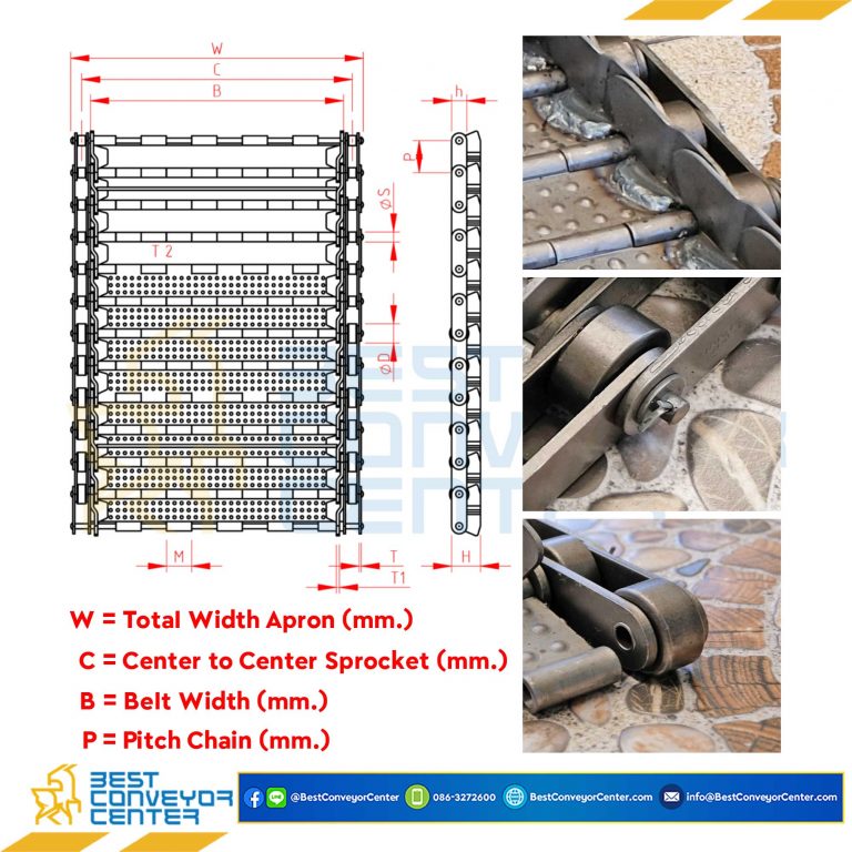 สายพานลำเลียงเศษเหล็ก C2069