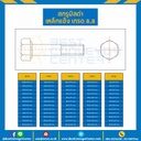 HS-M22L65x8.8B : สกรูมิลดำ เหล็กแข็ง เกรด 8.8 ขนาด M22x65 mm.