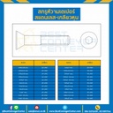 สกรูหัวจมเตเปอร์สแตนเลส ขนาด 1/4×1-1/2 mm. เกลียว 20 UNC (SUS304) : HTP-M1/4L1-1/2SS-UNC