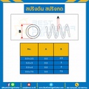 สปริงดันแบบเส้น 0.3 mm. วงนอก 4 mm. ยาว 300 mm. : SWC-N0.3x4L300