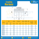 Coupling Steel rubber OD 112xL60 : NORMEX-117