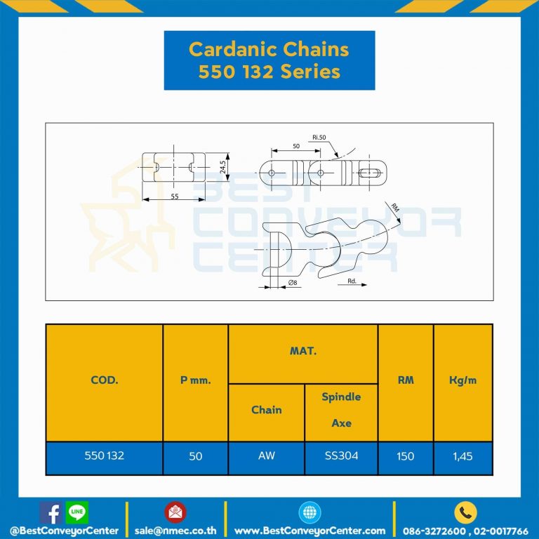 โซ่กระดูกงู Flex Chain Series 550 132 : AW550 132