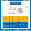 โซ่พลาสติกทางโค้ง Table Top Chain KV2505FTTAB ; 4.5 นิ้ว. : KV2505FT 450TAB