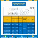 LF880 325TAB : โซ่พลาสติกทางโค้ง Table Top Chain LF880TAB ; 3.25 นิ้ว.