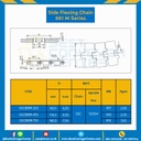 โซ่สแตนเลสทางโค้งแม่เหล็ก Table Top Chain SSC881M ; 3.25 นิ้ว. : SSC881M 325