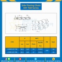 โซ่พลาสติกทางโค้ง Table Top Chain KV889TAB ; 3.25 นิ้ว. : KV889 325TAB