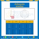 WN-DIN-M8 : หัวน็อตอาร์คหกเหลี่ยม DIN ขนาด M8x1.25 ขอบ 14 หนา 6.5 mm