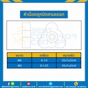 หัวน็อตลูกบิดสามแฉก ขนาดเกลียว M6x1.0 ขนาดหัว 35x7x20x9 mm. : TR-N-M6