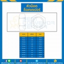หัวน็อตล็อคเตเปอร์ ขนาด M10x1.25 mm. ขอบ 17 : TP-M10-1.32