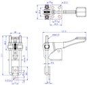 GH-40334 ; Toggle Clamp แบบดึง GH-40334, เข้ามุม 90 องศา.Mild Steel Zinc Plated