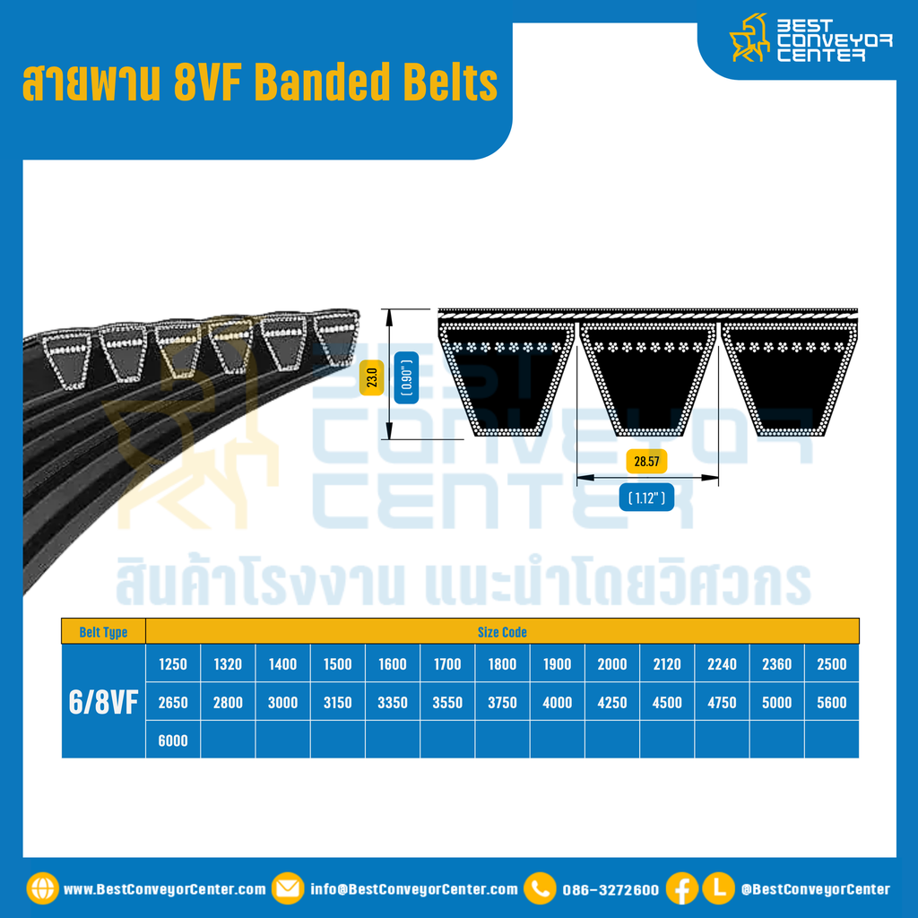 8VF Banded Belts : 6/8VF