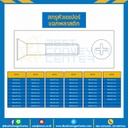 HTPS-M4L10P: สกรูหัวเตเปอร์แฉกพลาสติก JF+ ขนาด M4x10 mm.