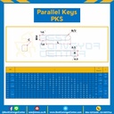 Parallel Key แบบกลม ที่ปลายทั้งสองด้าน ขนาด 8×90 mm. เหล็ก : Parallel Key PKS 8×90-S