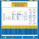 BZ-04218 Multi-point Latch Swing Handle-Short Shaft Left &amp; Right Zinc Alloy