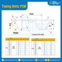 ไทม์มิ่ง เบลล์ Timing Belt P2M หน้ากว้าง 6 mm. 100 ฟัน ยาว 200 mm. : Timing Belt P2M-6-100T-216