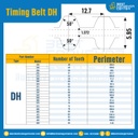 ไทม์มิ่ง เบลล์ Timing Belt DH 1000 200 ฟัน ยาว 2540 mm. : Timing Belt DH 1000-200T-2584