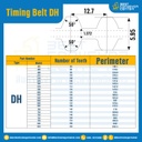 ไทม์มิ่ง เบลล์ Timing Belt DH 1000 200 ฟัน ยาว 2540 mm. : Timing Belt DH 1000-200T-2568