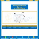 Aluminum Frame 5 Series Slot width 6 20×20 mm. L1100 mm. Clear Anodize (Curved) : ALF-SR5-2020-1118