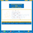 Aluminum Frame 5 Series Slot width 6 40×40 mm. L100 mm. Clear Anodize (Flat) : ALF-SF5-4040-137