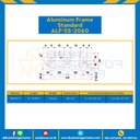 Aluminum Frame 5 Series Slot width 6 20×60 mm. L100 mm. Clear Anodize : ALF-S5-2060-146