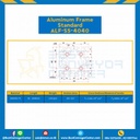 Aluminum Frame 5 Series Slot width 6 40×40 mm. L100 mm. Clear Anodize : ALF-S5-4040-107