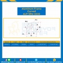 Aluminum Frame 6 Series Slot width 8 30×30 mm. L1000 mm. Clear Anodize (Curved) : ALF-SR6-3030-1060