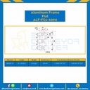Aluminum Frame 6 Series Slot width 8 30×90 mm. L100 mm. Clear Anodize (Flat) : ALF-FS6-3090-163