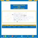Aluminum Frame 6 Series Slot width 8 30×30 mm. L100 mm. Clear Anodize (Flat) : ALF-FSF6-3030-168