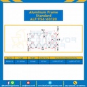 Aluminum Frame 6 Series Slot width 8 60×120 mm. L100 mm. Clear Anodize : ALF-FS6-60120-142