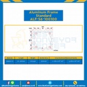 Aluminum Frame 6 Series Slot width 8 100×100 mm. L100 mm. Clear Anodize : ALF-S6-100100-145