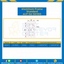 Aluminum Frame 6 Series Slot width 8 50×100 mm. L100 mm. Clear Anodize : ALF-S6-50100-124