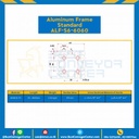 Aluminum Frame 6 Series Slot width 8 60×60 mm. L100 mm. Clear Anodize : ALF-S6-6060-107