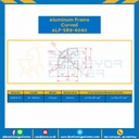 Aluminum Frame 8 Series Slot width 10 40×40 mm. L100 mm. Clear Anodize (Curved) : ALF-SR8-4040-169