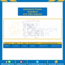 Aluminum Frame 8 Series Slot width 10 80x80x40 mm. L100 mm. Clear Anodize : ALF-SR8-808040-130