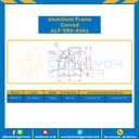 Aluminum Frame 8-45 Series Slot width 10 45×45 mm. L100 mm. Clear Anodize (Curved) : ALF-SR8-4545-111