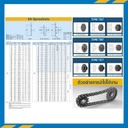 เฟืองโซ่เหล็ก 2 แถว แบบแผ่นเรียบ RS50-2R-61TA