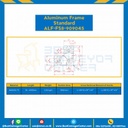 Aluminum Frame 8-45 Series Slot width 10 90x90x45 mm. L100 mm. Clear Anodize : ALF-FS8-909045-166