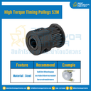 มู่เล่ย์ไทม์มิ่งแรงบิดสูง Pulley Timing High Torque S2M หน้ากว้าง 4 mm. 14 ฟัน : HT-S2M-4-14TKS