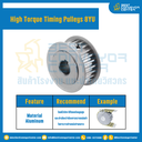 มู่เล่ย์ไทม์มิ่งแรงบิดสูง Pulley Timing High Torque 8YU หน้ากว้าง 25 mm. 40 ฟัน : HT-8YU-25-40TAAL