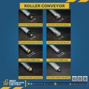 Free Roller Steel Dia.76xL1280 mm. Shaft 20 mm. Steel End Cap, Spring Load : FRS76xL1280-P20S-SPL