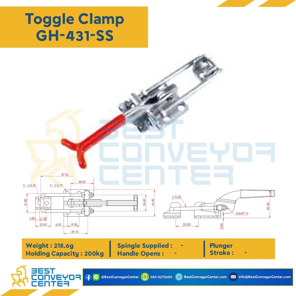 GH-431SS Toggle Clamp แบบดึง